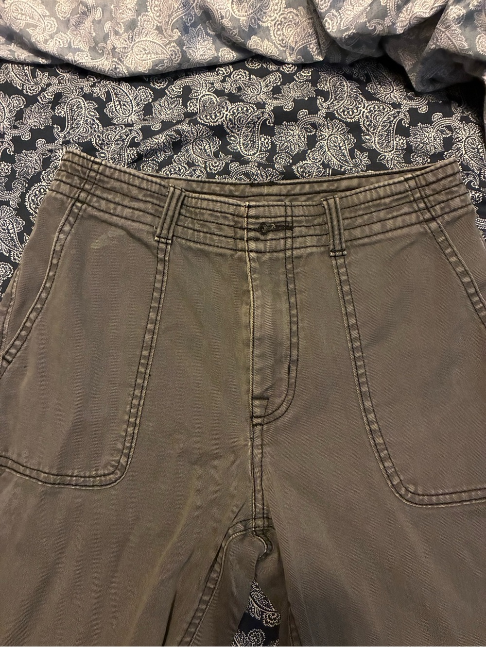 Prana Women's Cargo Jumpsuit Pants in Olive Green